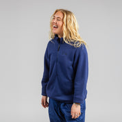 Janus x Kleveland ullfleece polo med zip til dame, farge blå