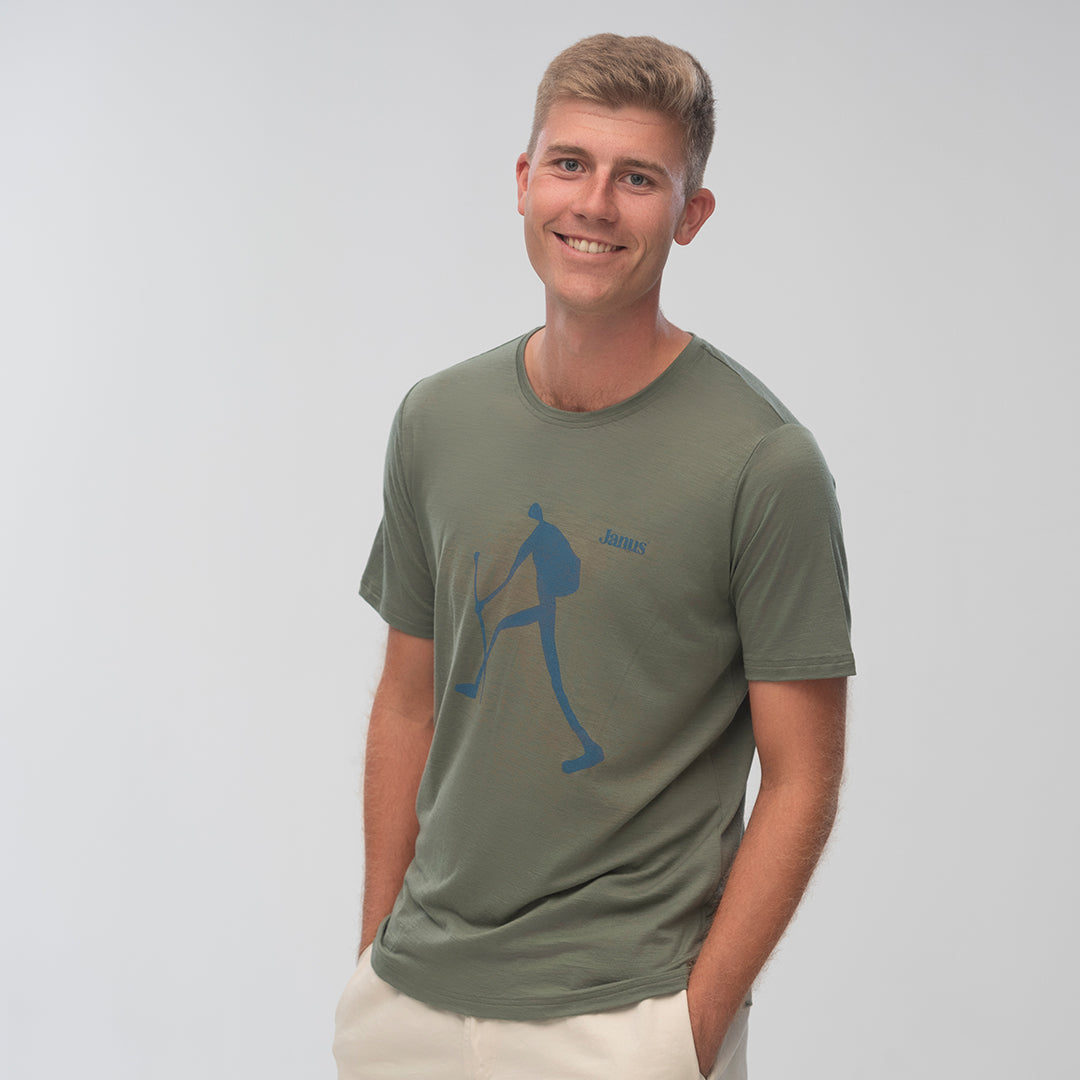 Herre med Janus årets sommerull t-skjorte i farge oliven